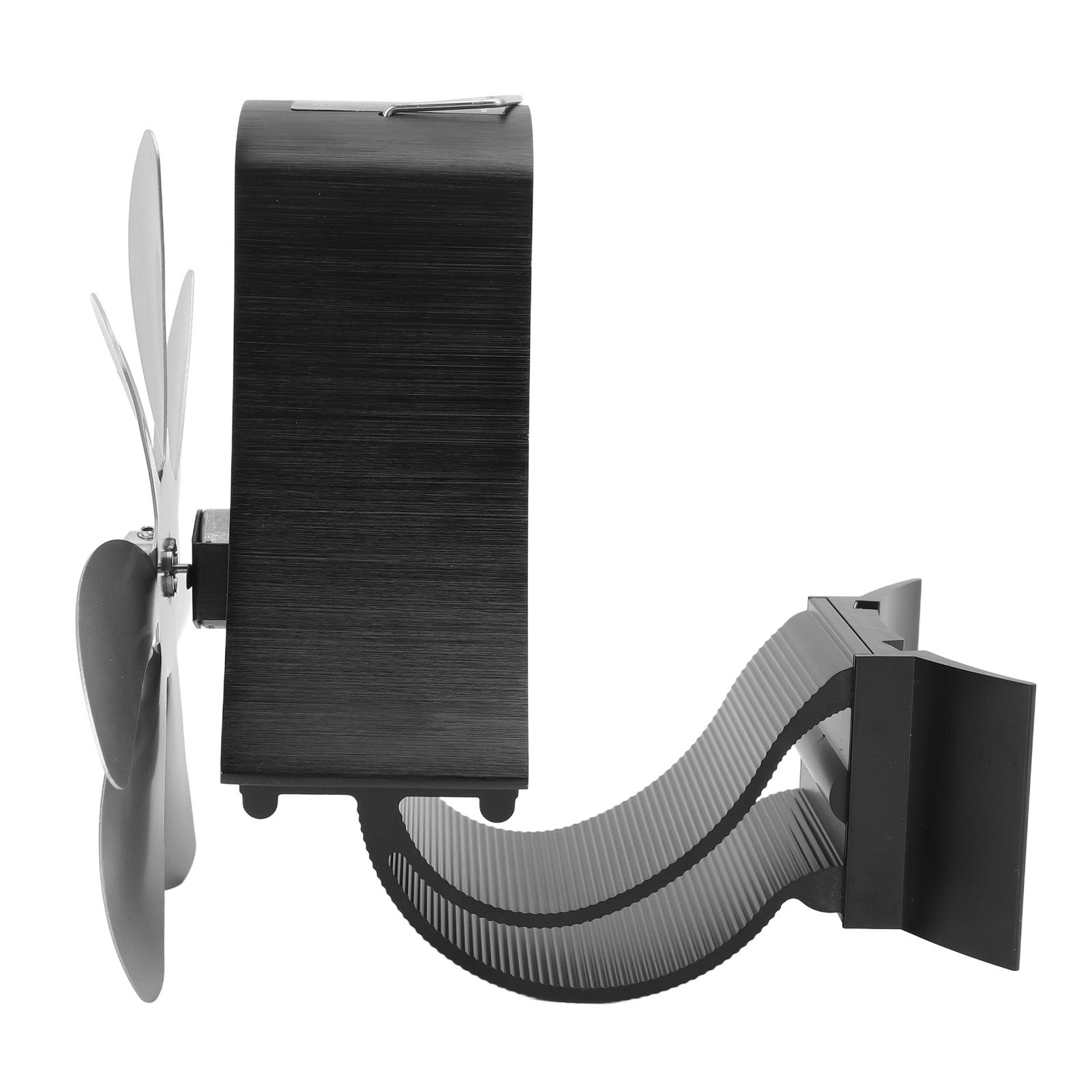 Wood Stove Fan Pipe Fireplace Fan 7 Blades Stove Fan On Chimney Silent Motors Heat Powered Wood Stove Fan Magnetic Wall Mount Silver โ image 5