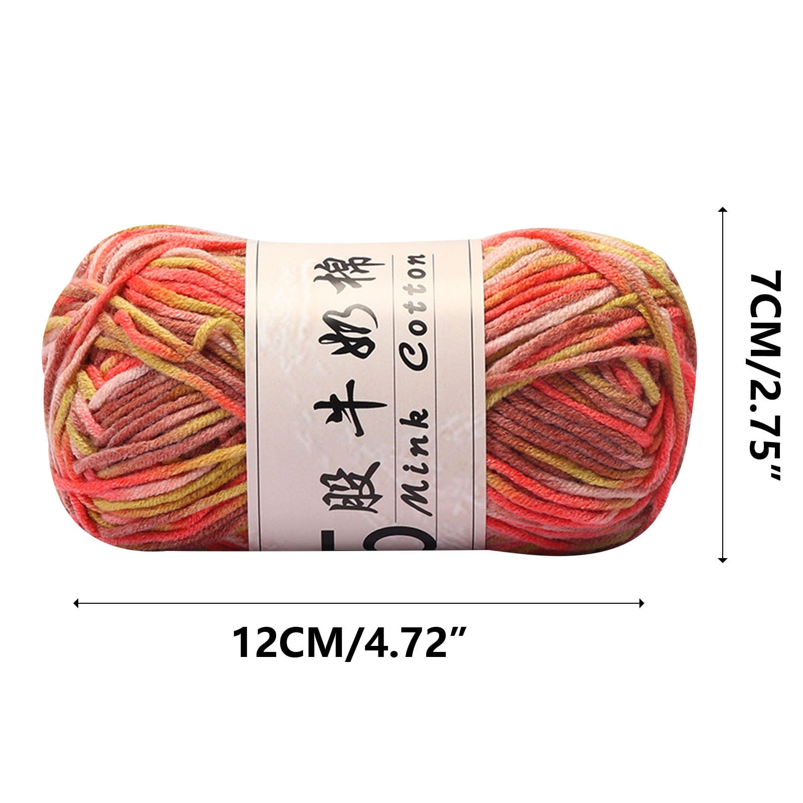 Cotton Yarn -Multi Colored Yarn Rainbows Crochet Yarn 50g/2.5oz,295 Yards,5 Strands,Lightweight Yarn For Crochet,Knitting and Crafts,24 Colors Color - 19 — image 4