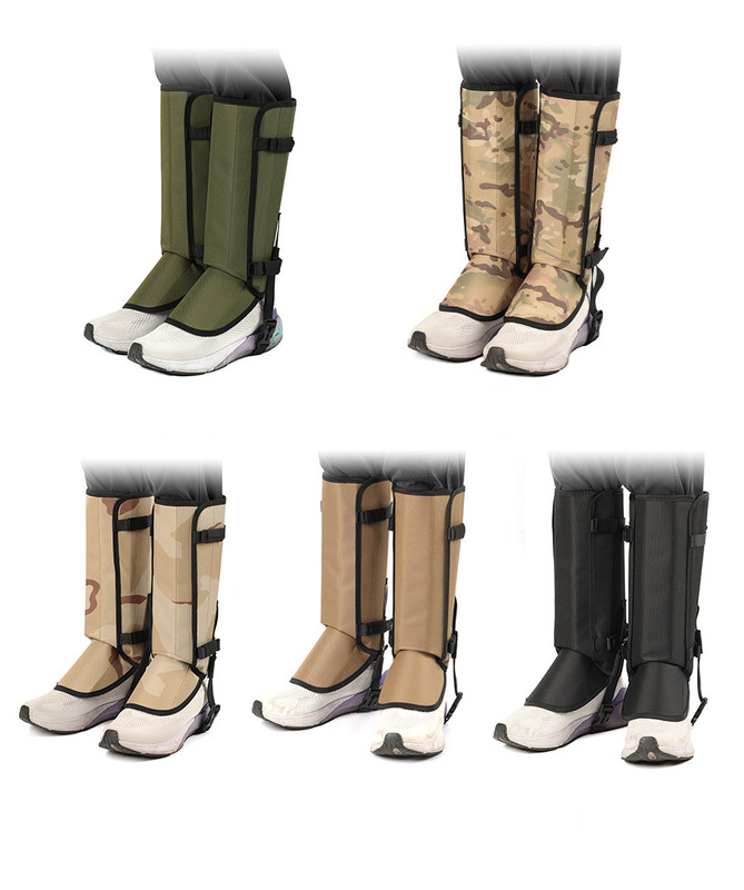 Camouflage khaki Outdoor Waterproof Leg Gaiters - Anti-Snake Bite & Scratch Protection Boot Covers - Breathable Nylon Oxford Leg Guards for Hiking Camping โ image 2