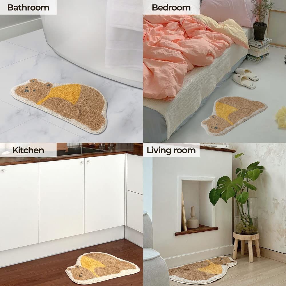 Thick Extra Soft Plush Absorbent Durable Rubber Backing Non Slip Bathroom Rugs, Bath mat Machine Washable, Bathroom Rug 24x17in — image 3