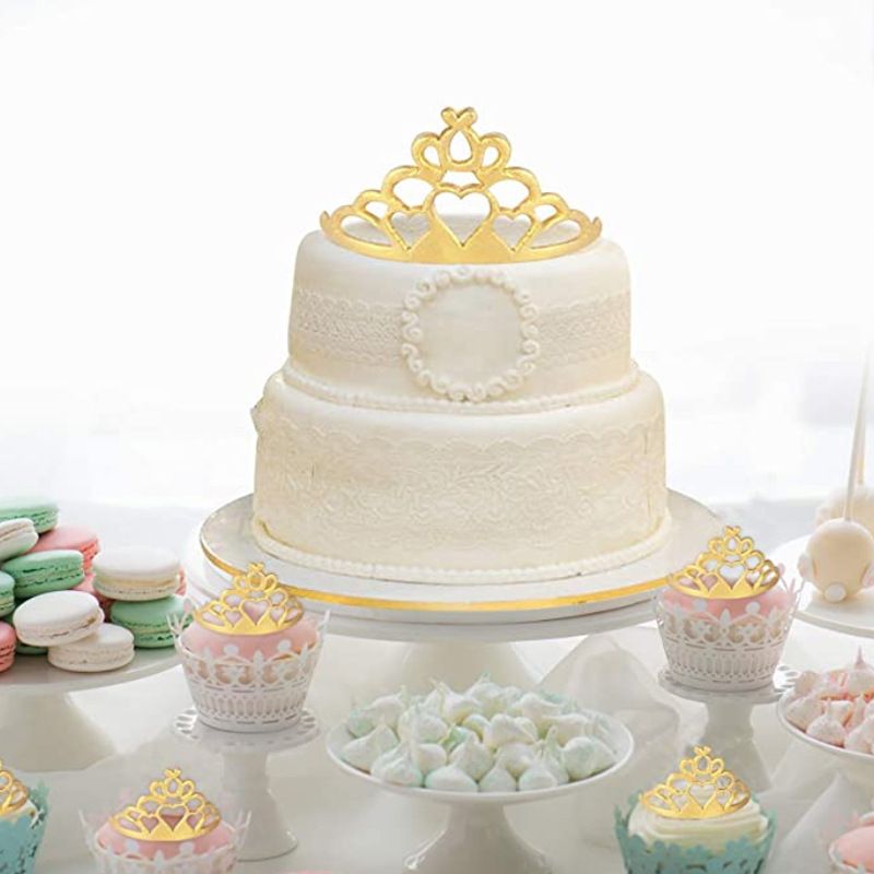 2 Pcs Crown Cookie Cutters Set Cutter Crown and Princess Crown Mold Cupcake Decorating Gumpaste Mould โ image 3