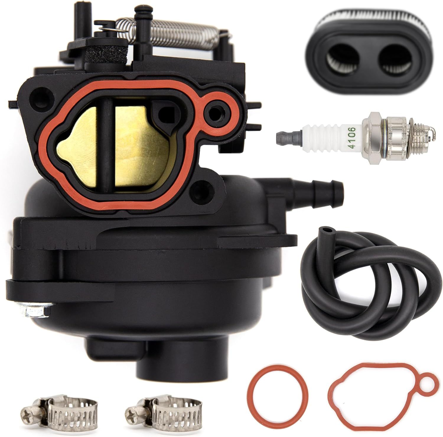 799584 Carburetor Set with Spark Plug and Air Filter Assembly Replacement for 592361 594057 594058 594529 799584 Compatible with 550EX 625EX 675EX 725EXI 140cc โ image 2