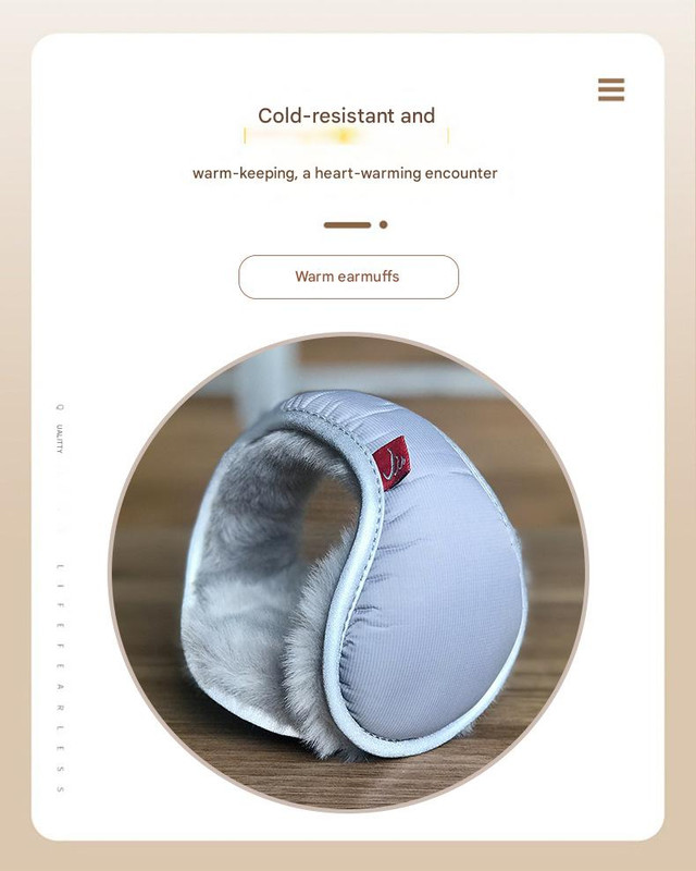 Pink Winter Comfort Folding Earmuffs - Soft Fleece, Windproof and Waterproof โ image 3