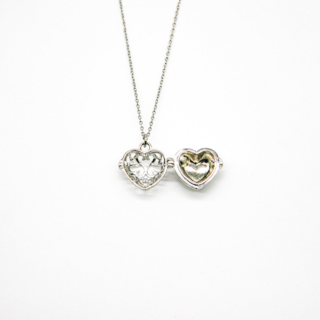 Gift Box - Love Heart White Gold Aroma Necklace + Purify Oil Blend — image 5