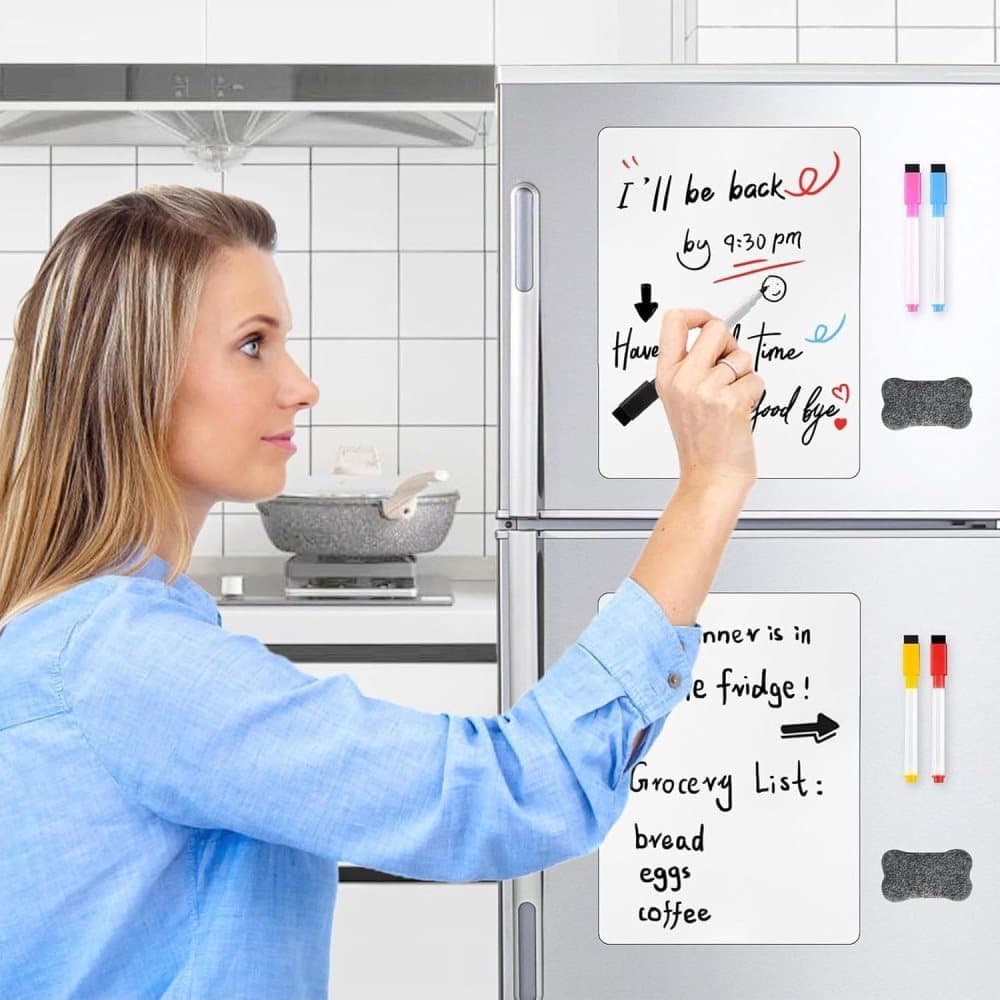 Magnetic Whiteboard A3 for Refrigerator, White — image 2