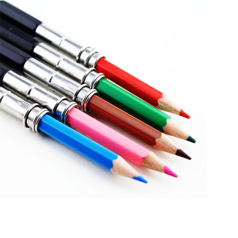 Pencil Extenders 4PCS Adjustable Pencil Lengthener Tool Coupling Device for School Art Writing Extension rod — image 4