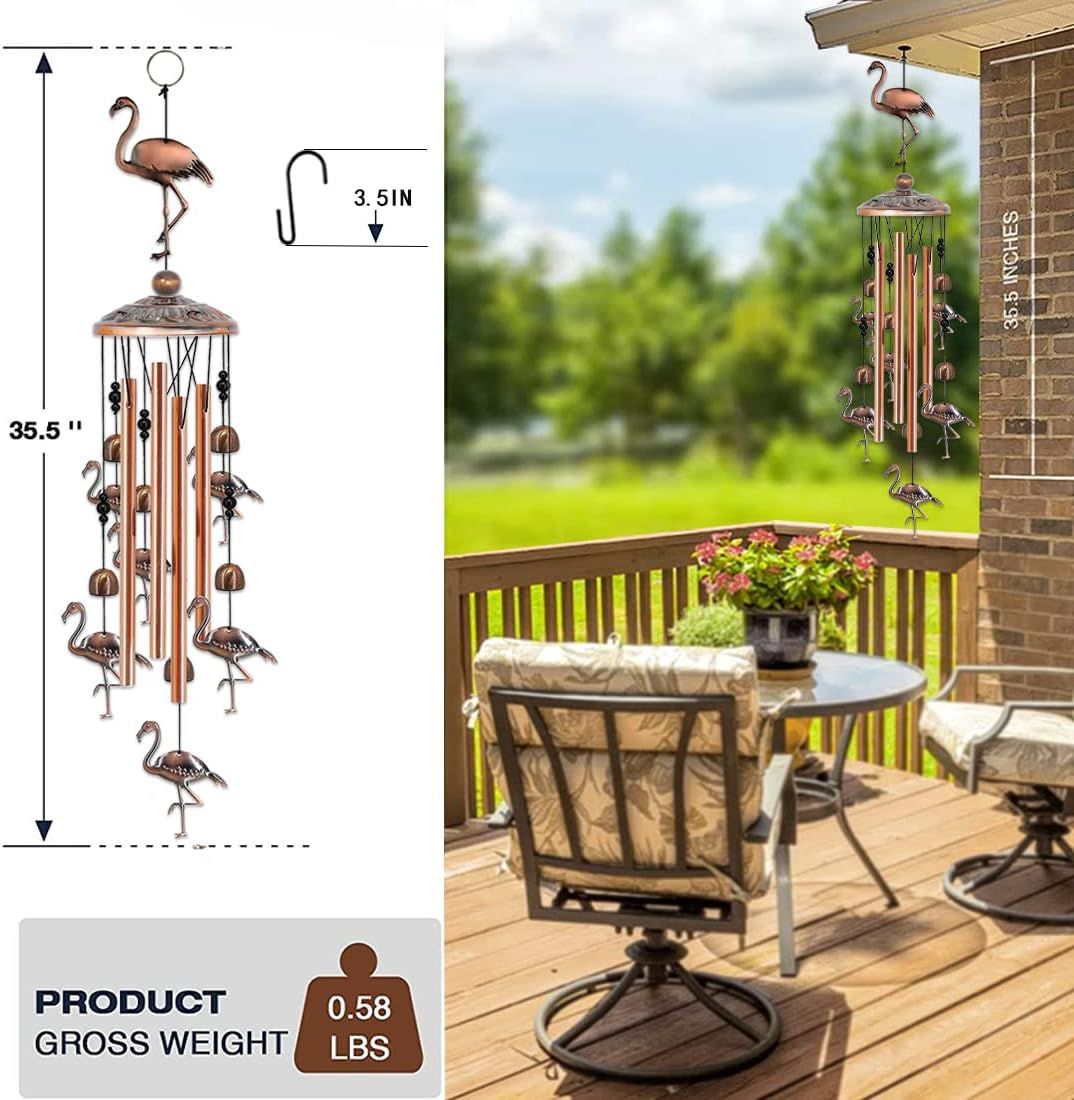 Angel Retro Metal Wind Chime - Large Hanging Bell Ornament for Balcony Garden Courtyard Decoration — image 5