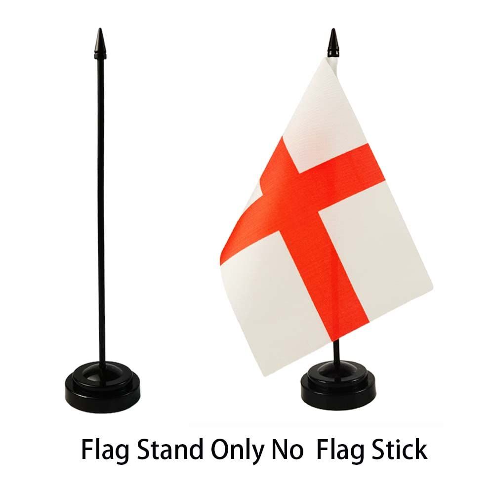 4 Pack Miniature Two Hole Flag Stand Base, Twin Desk Flag Holder, Two Hole Black Base For 4"x6" 5"x8" Stick Desk Flags — image 2