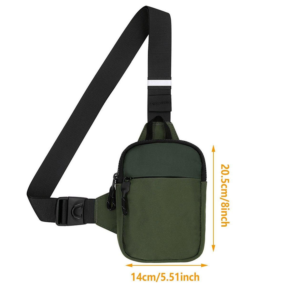 Sports Chest Bag Crossbody Backpack Mini Fashion Satchel for Outdoor Travel - Dark Blue — image 4