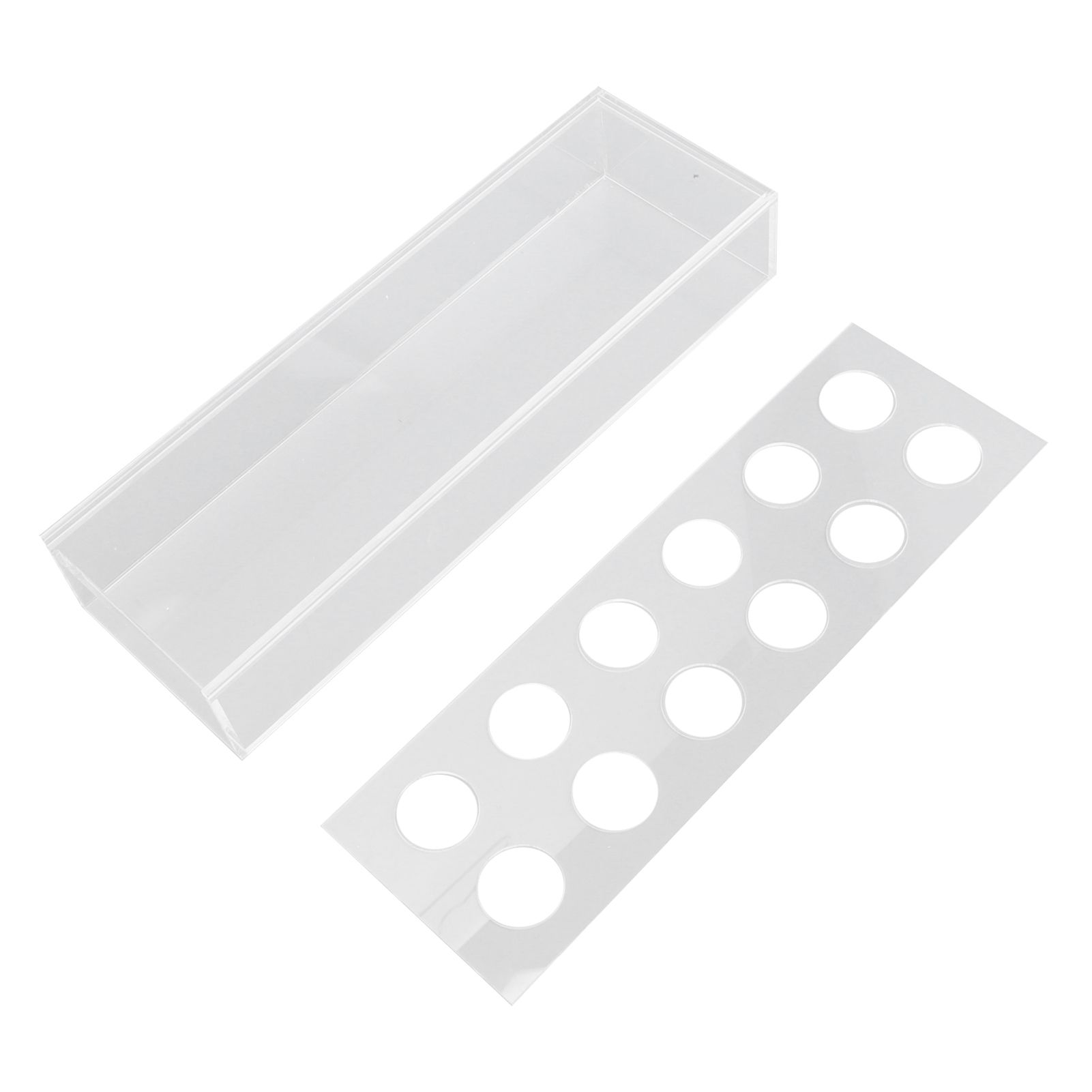 Rectangular Floral Centerpiece Clear Acrylic Flower Vase for Dining Table Wedding Party Home 12 Hole — image 6