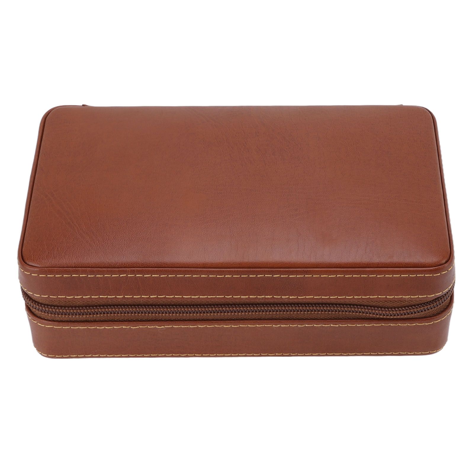 Cigar Humidor Case Brown Portable Cedarwood Lining Humidifier Travel Cigar Box With Storage Bag for Travel — image 6