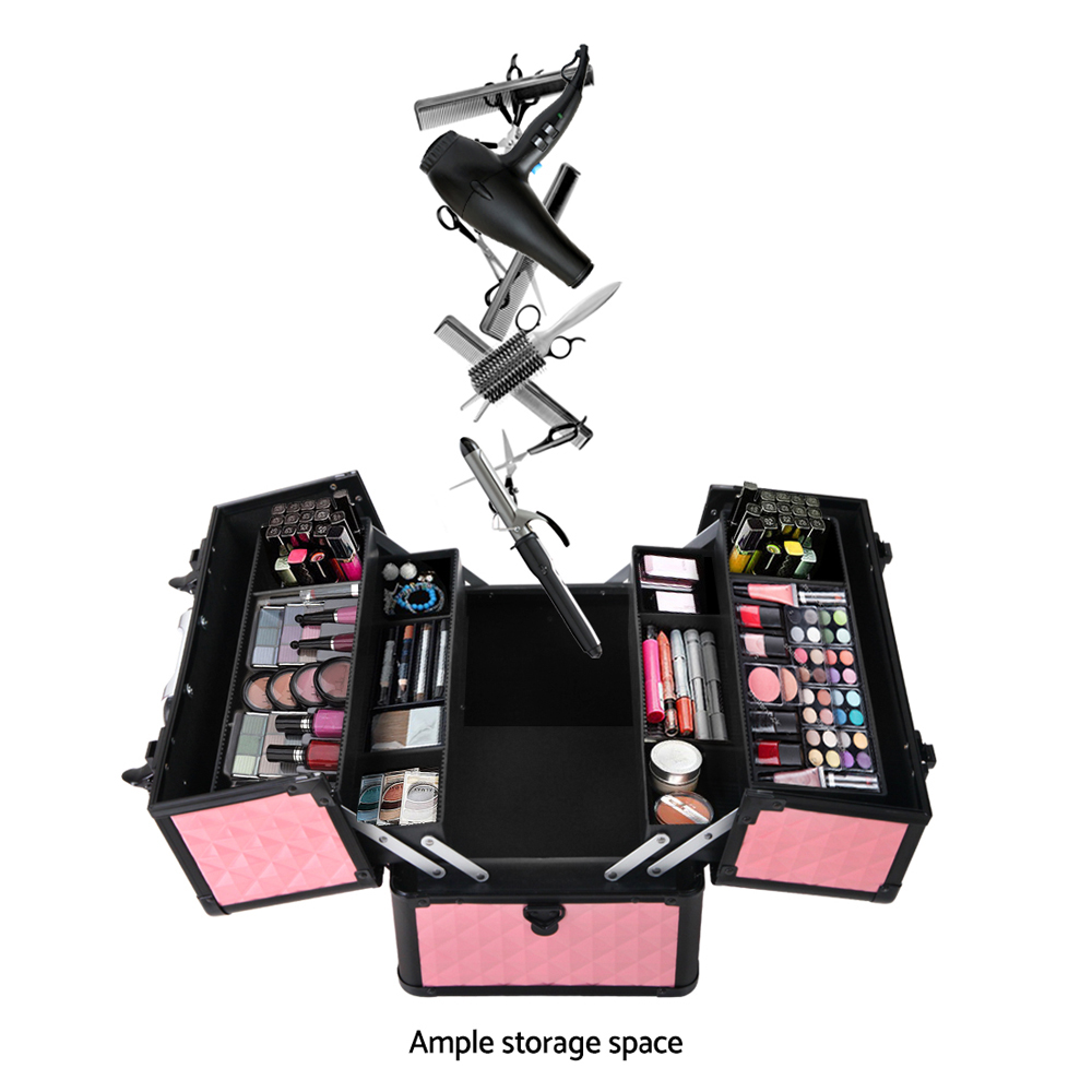 Embellir Portable Cosmetic Beauty Makeup Case - Diamond Pink โ image 6