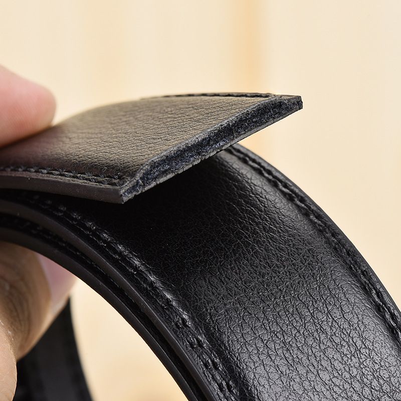 Men's Automatic Belt Leather Business Casual Style Slide belt, for men Slide Belt Strap Automatic Leather Belt Buckle — image 4