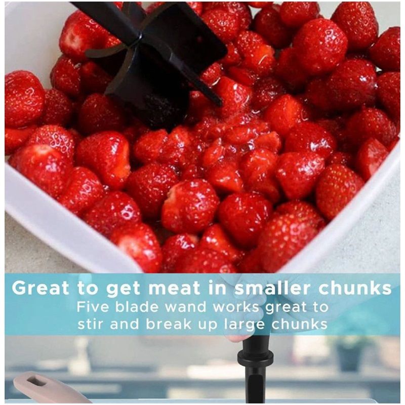 Meat Chopper, Hamburger Grinder, Premium Heat Resistant Smasher for Ground Beef, Burger Grinder Nylon Potato Mix Tool, Meat & Poultry Tenderizers-Black — image 5
