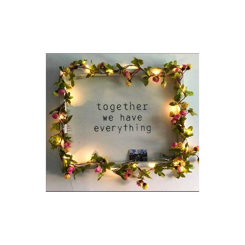 2 Meter 20 LED Flower Leaf String Lights Battery Operated Copper LED Fairy Lights For Wedding Party Event Decoration — image 4