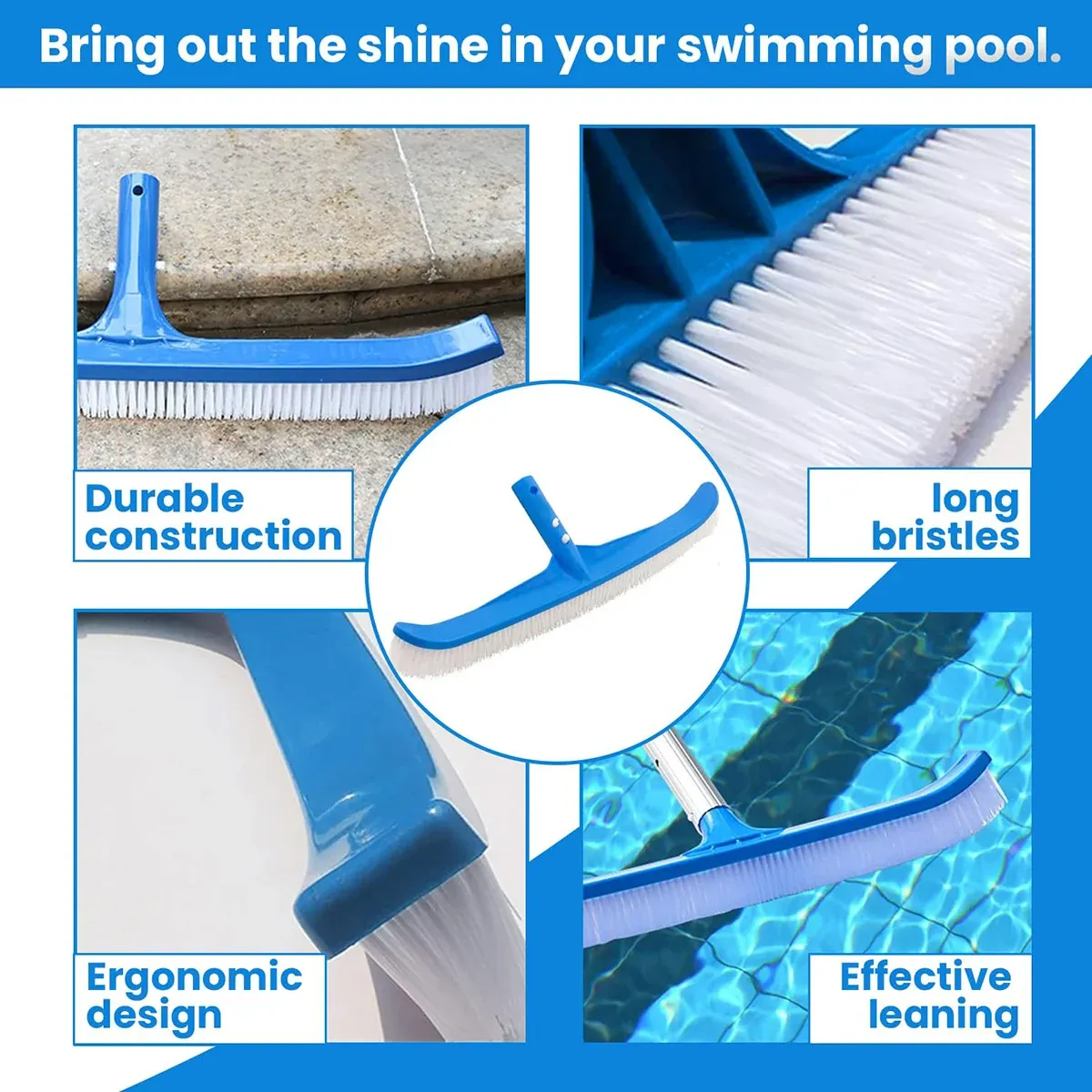 Plastic Pool Brush Cleaning Tool for Swimming Pool Fish Pond Spa Garden Fountain โ image 4