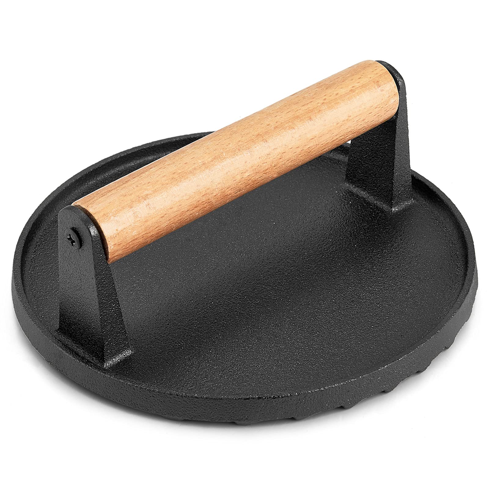 Heavy Duty Round / Rectangle Cast Iron Grill Burger Press Pre-Seasoned Steak Griddle BBQ Grilling โ image 5