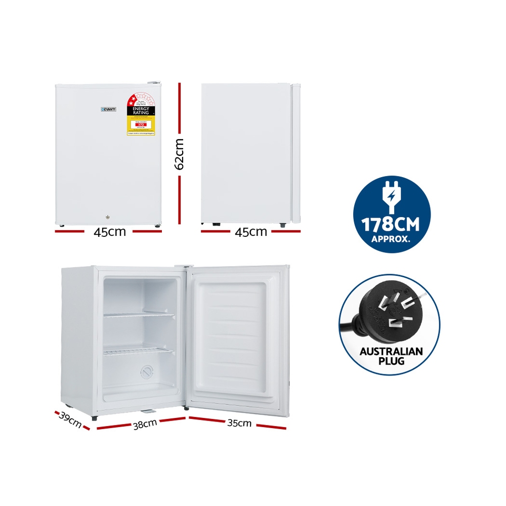 Devanti 42L Upright Freezer Fridge White — image 2