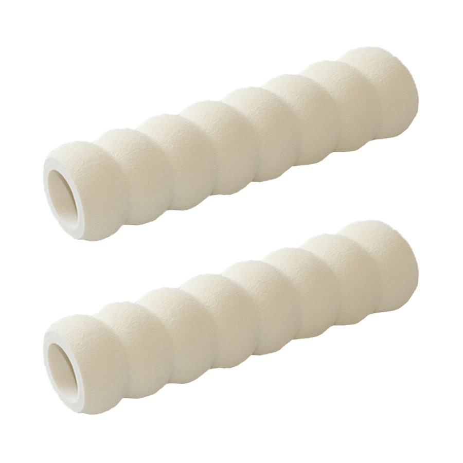 2pcs door handle bumpers anti-static thickened spiral door handle bumpers 2 Pieces Of White