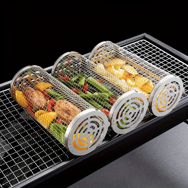 Rotating Grill Baskets for Even Cooking on Any BBQ — image 5