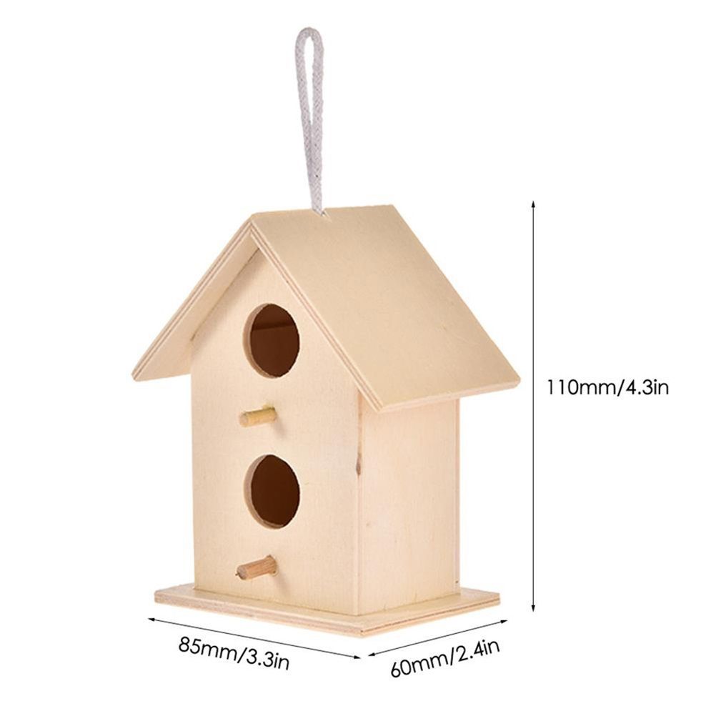 Wooden Bird House Hanging Nesting Box Birdhouse for Outdoor Garden Decorations — image 2