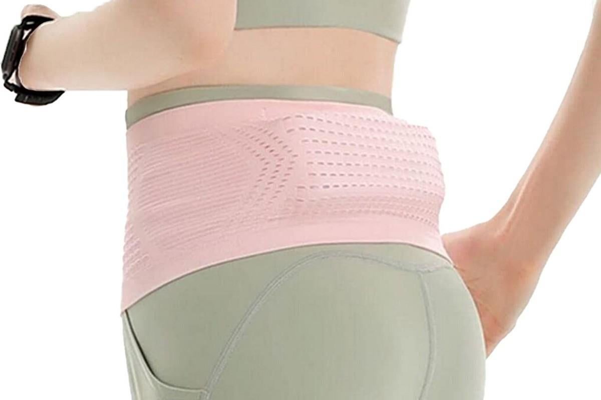Invisible Running Waist Bag Belt Slim Running Belt Exercise Waist Belt Runner Belt for Running Walking Cycling Camping Gym -Pink / M โ image 3