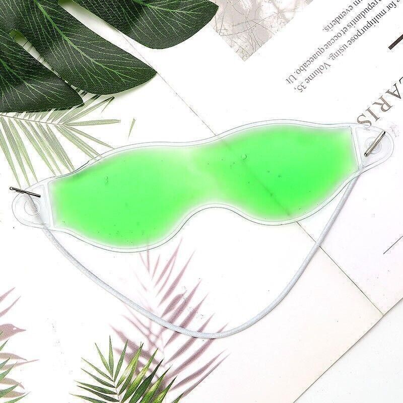 Green Relaxing Gel Eye Mask Cold Pack Warm Hot Heat Ice Cool Pad Puffiness Headache - 2PCS — image 3