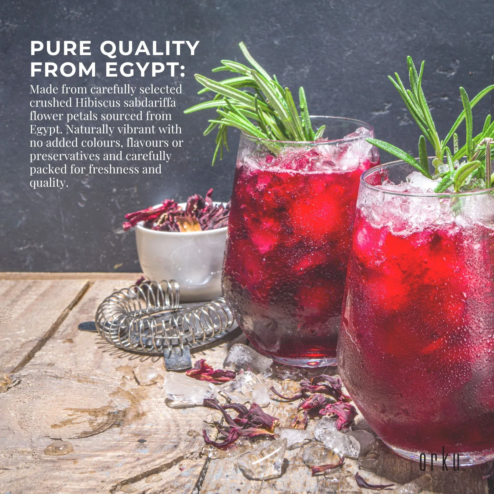 Orku 400g Organic Hibiscus Rosella Flower Crushed Dried Herbal Tea โ image 5