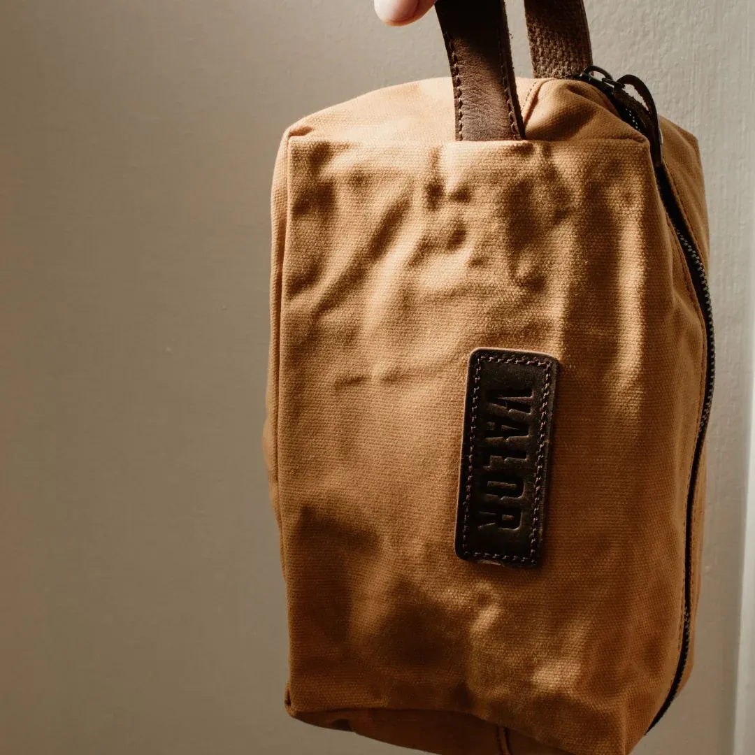 Waxed Canvas Toiletry Bag - Mustard โ image 3