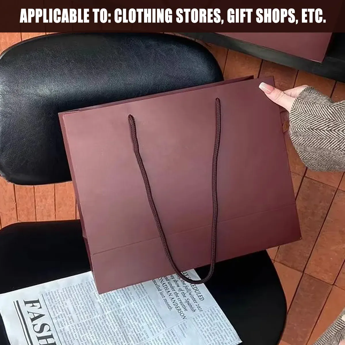 10PCS Clothing Gift Bags High-Quality Durable for Apparel Shopping Bag Packaging - M — image 6