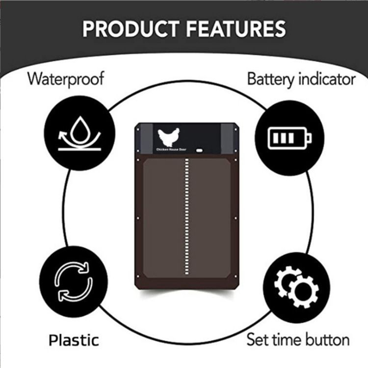 Automatic Chicken Coop Door, Programmable with App, Battery Operated, Evening and Morning Delay, Aluminum Door — image 4