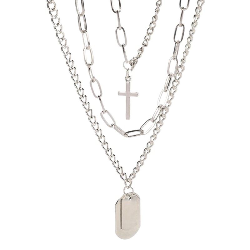 Jun Yi Alloy Multi Layer Necklace Geometry Unisex Three-layer mechanical rabbit necklace — image 2