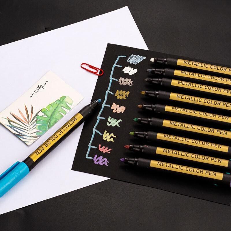 10Pcs/Set Waterproof Paint Pens for Art on Metal Glass & Rock — image 3