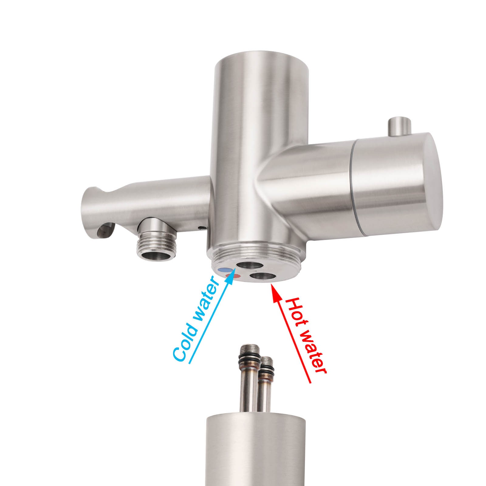 Watermark Brushed Nickel Dual Shower Handset Combo Outdoor Round 10" Head 316SUS โ image 6
