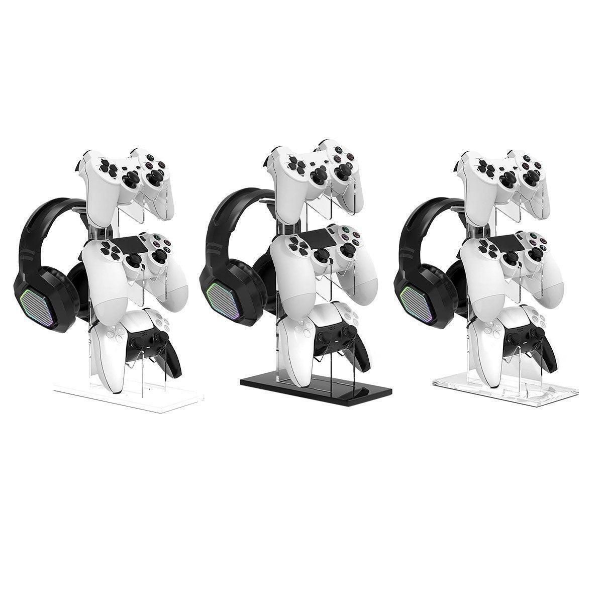 3 Tier Gamepad and Headset Display Stand for Gaming Accessories Organization - Transparent โ image 3