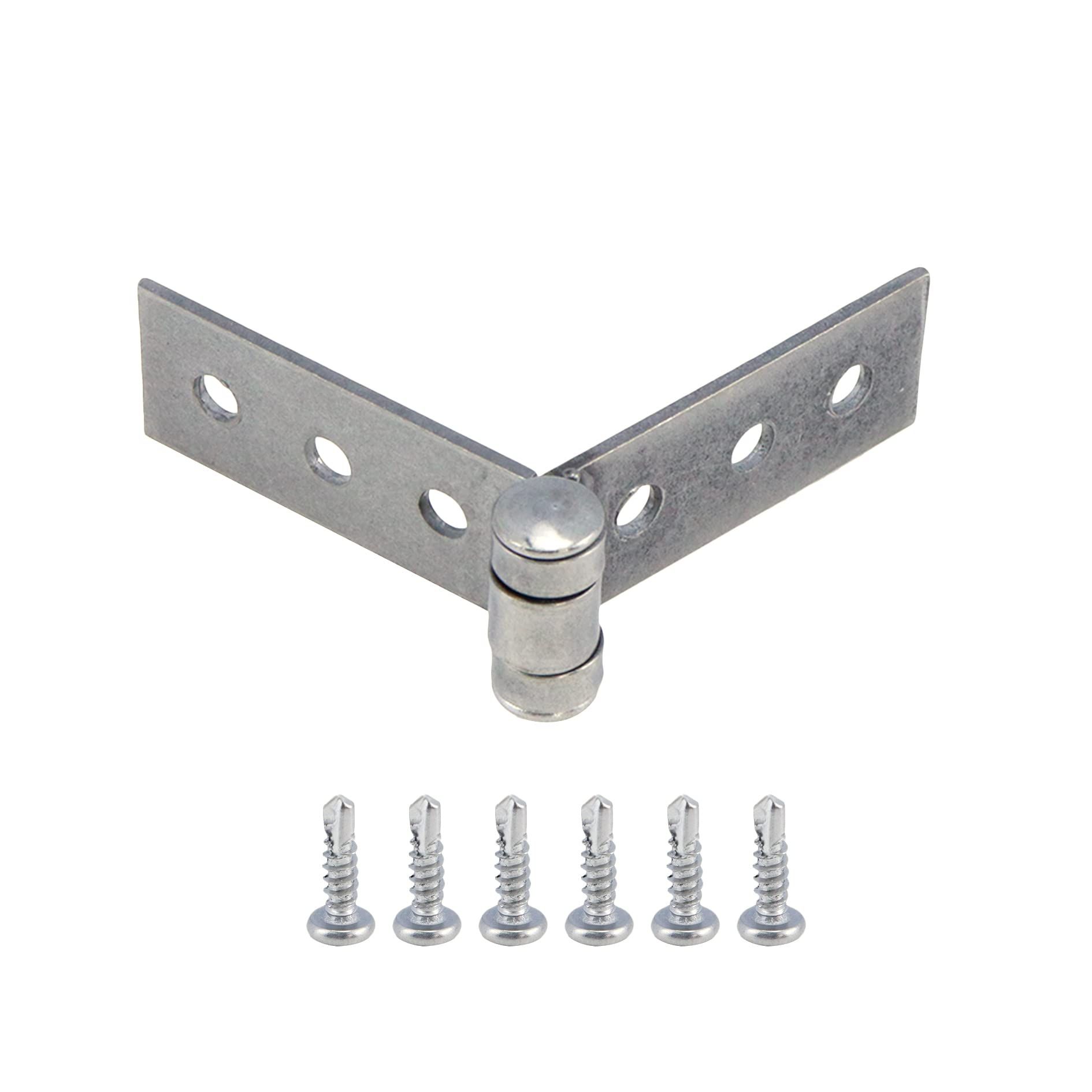 2Pcs 3 inch Silver Folding Butt Hinges Stainless Steel Furniture Door Window Hinges not easily deformed, long service life — image 3