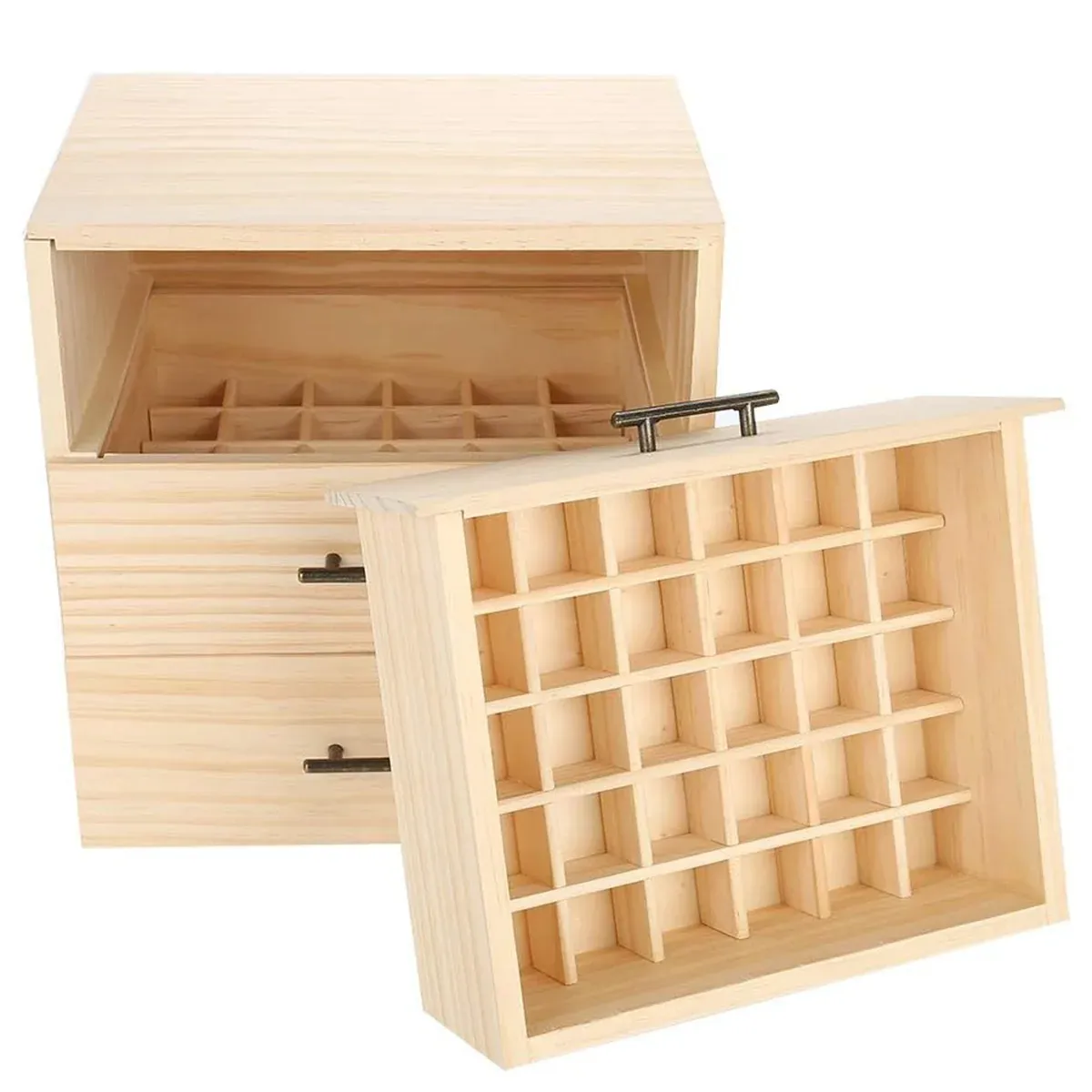 Large Capacity Essential Oil Storage Box 3-Layer Drawers 90 Grids Organizer — image 2