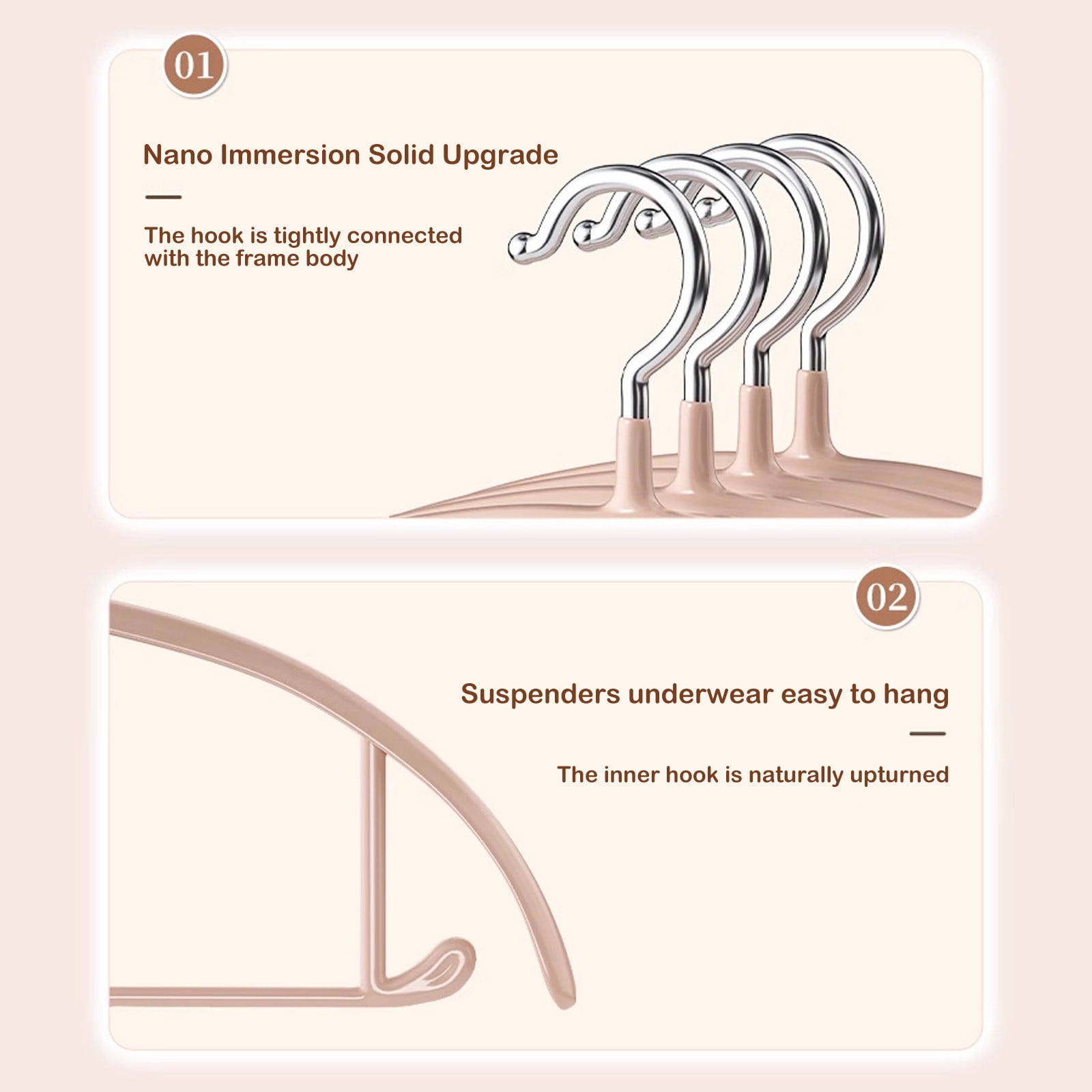 Premium Velvet Hangers, Heavyduty- Non Slip No Shoulder Bump Suit Hanger - Chrome Hooks,Space Saving Round Clothes Hanger for — image 6