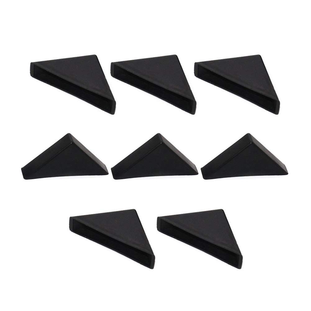 8 Pieces Black Triangle Shape Plastic Glass Corner Guards Covers Protectors well made and durable