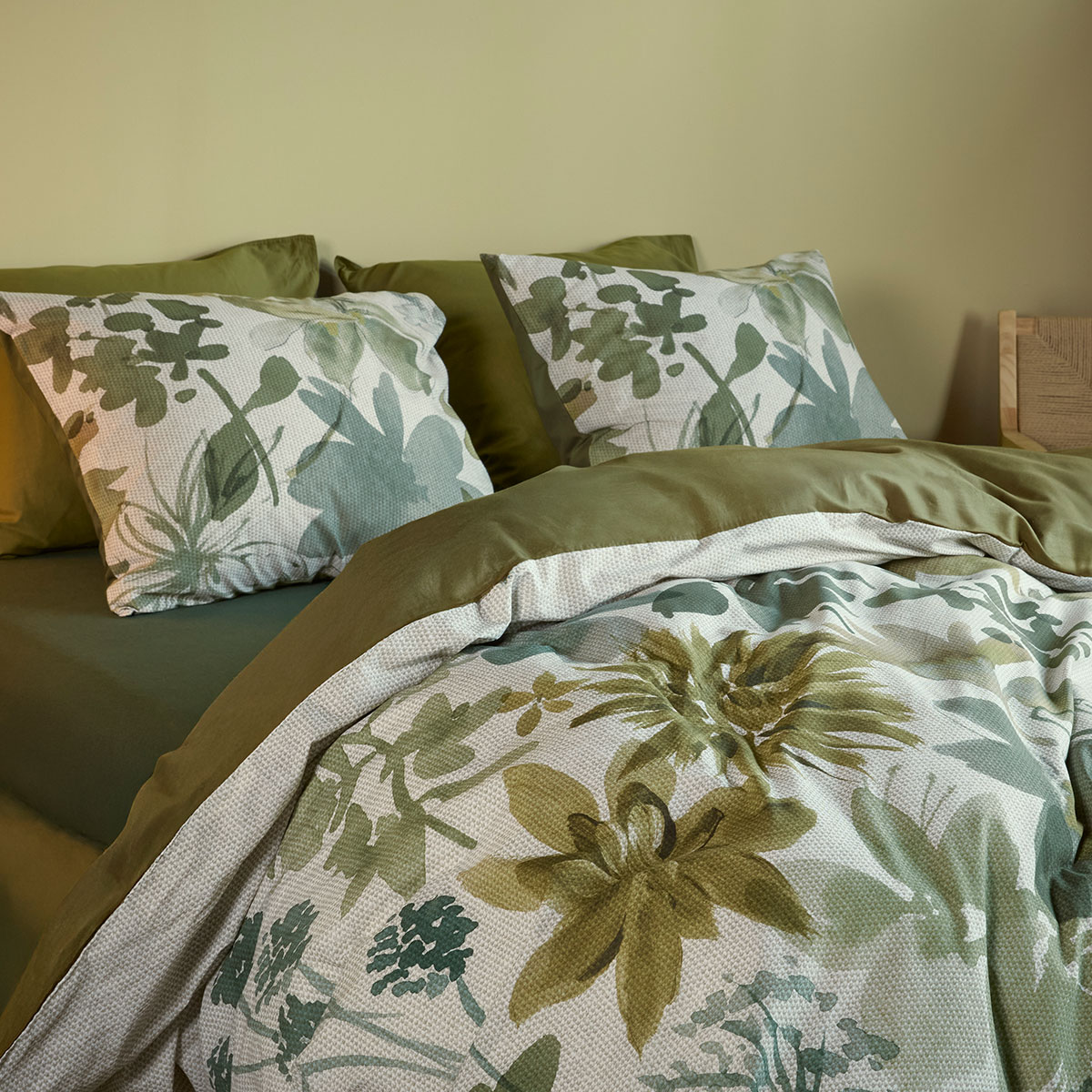 Bedding House Lilian Green 100% Cotton Percale Quilt Cover Set Queen — image 3