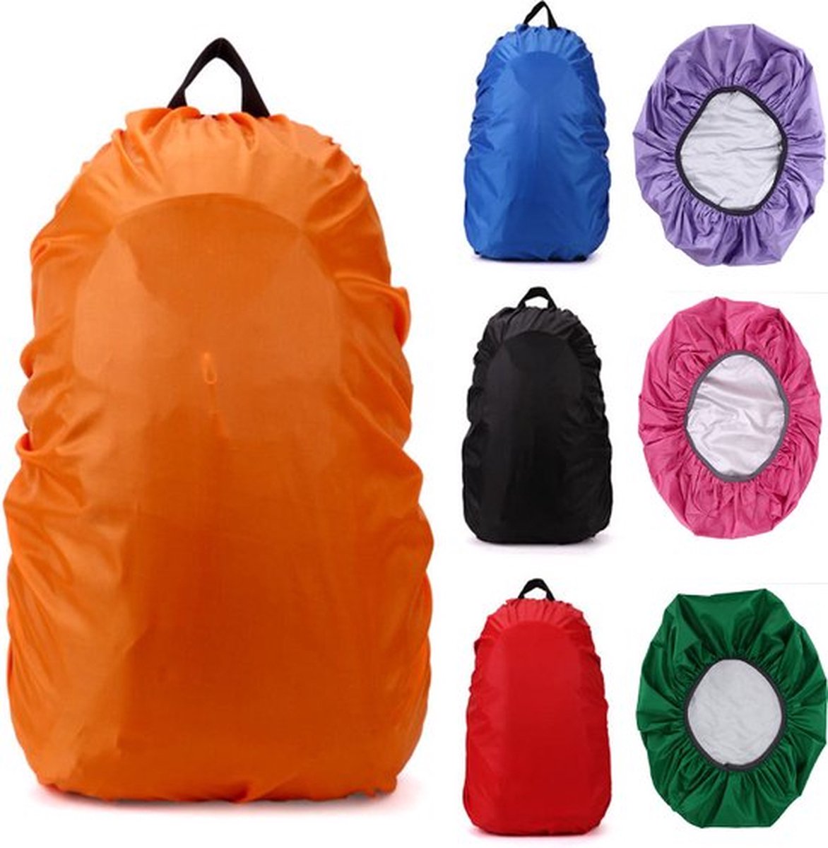 2x Rain Cover For Backpack | Backpack Rain Cover | Waterproof | Rain Cover Bag | Bag Protection Against Rain | 25-35 Liters | Red — image 5