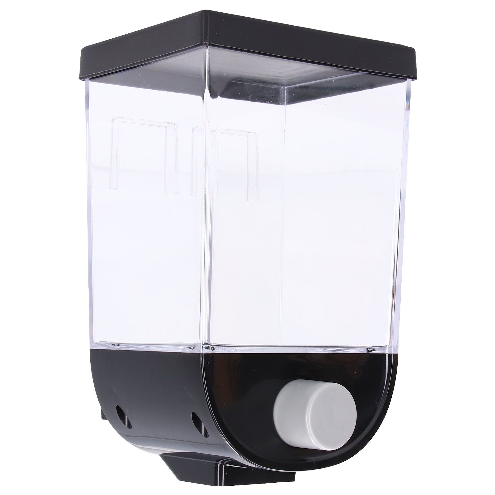 Square Dry Food Dispenser Wall Mounted Grain Storage Container Laundry Bead Cereal Dispenser for Kitchen1L — image 2