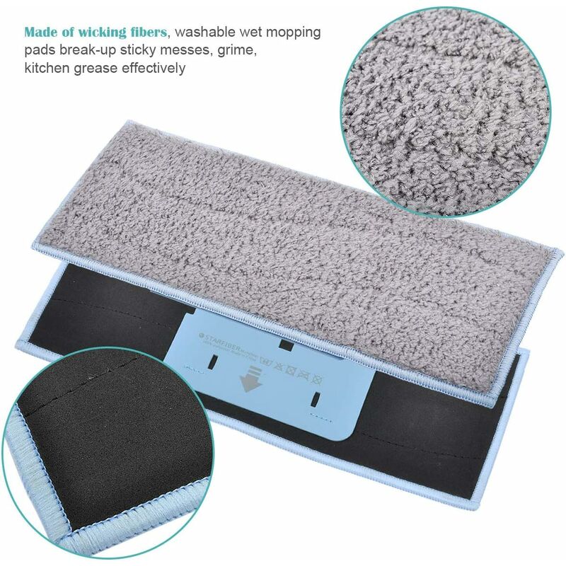 4 Pack Reusable Washable Mop Pads For Braava Jet M6134 — image 3