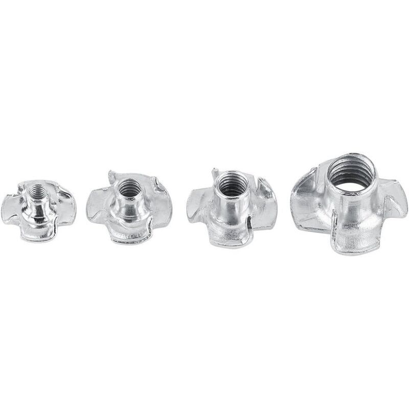 50 Pieces T Nuts 4 Prong Zinc Plated Steel for Woodworking Furniture, M5 β image 4