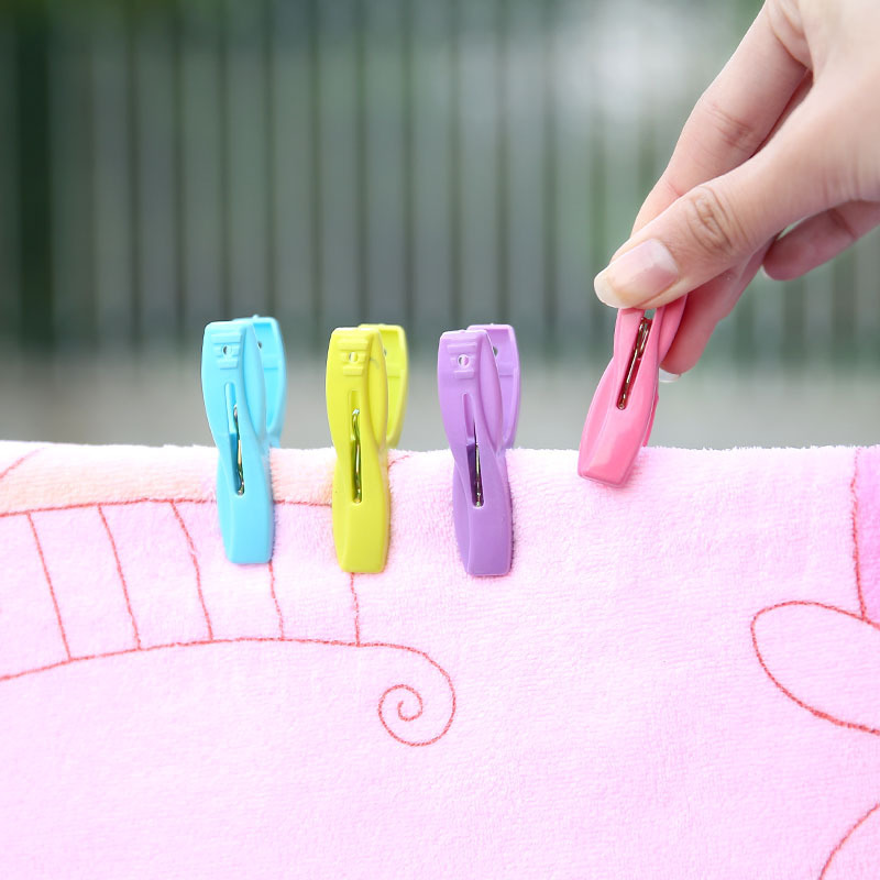 30 Pack Windproof Plastic Clothes Pegs with Storage Basket, Strong Laundry Clips for Socks, Underwear, Towels and Sheets, Blue โ image 3