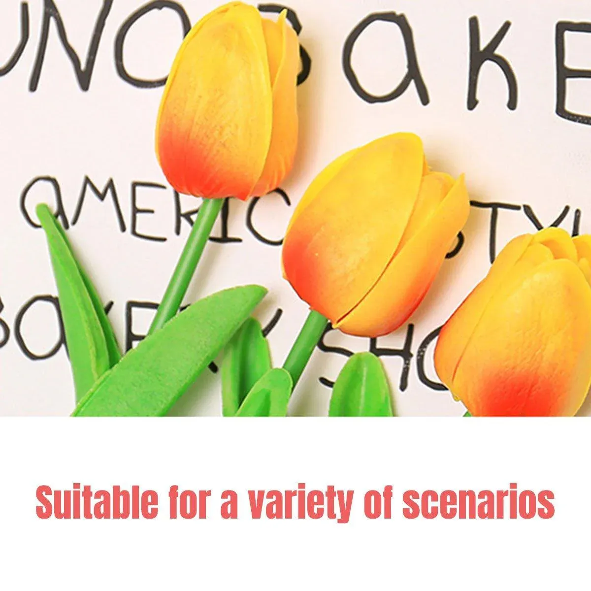 20PCS Real Touch Artificial Tulip Bouquet Fake Flowers for Home Wedding Decor - Pink — image 6