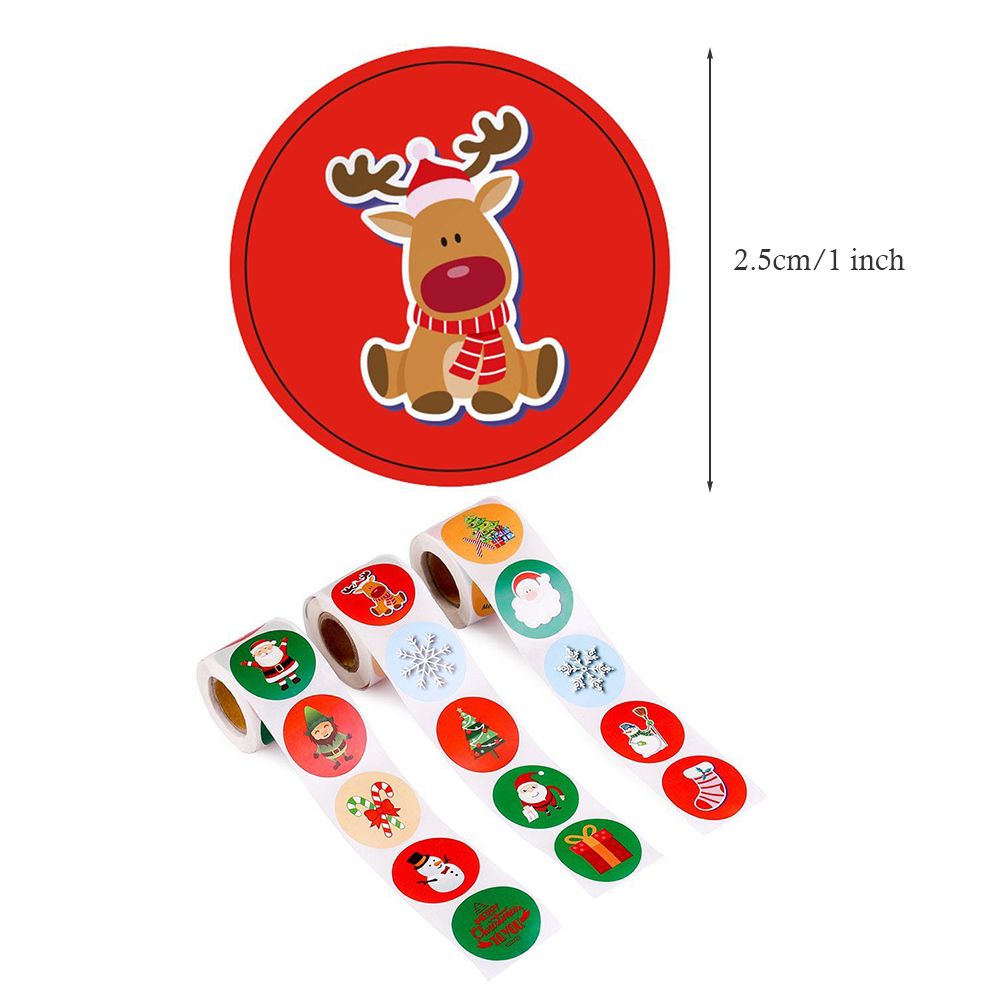 500Pcs Christmas Stickers DIY Cake Biscuit Sealing Labels Gift Box Adhesive Stickers โ image 5
