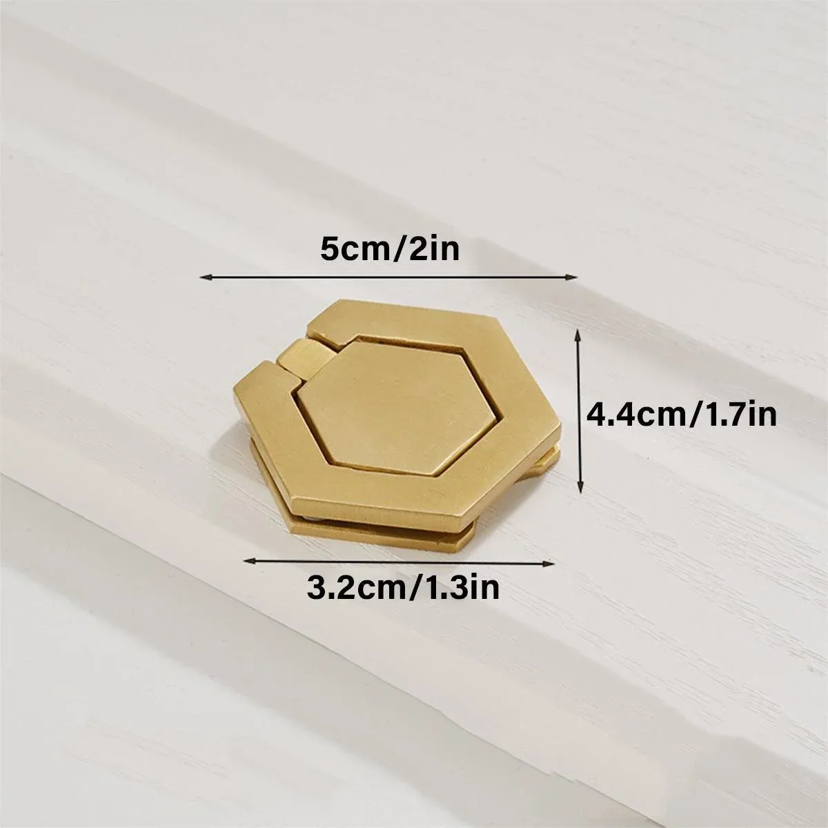 Modern Cabinet Door Handle Single Hole 6 Sided Pull Handle for Drawer Closet — image 3