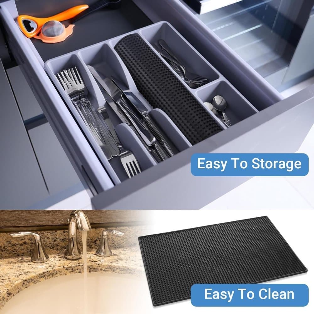 Non-Slip Dish Drying Mat 45x30cm, Bar Mat Dish Rack — image 6