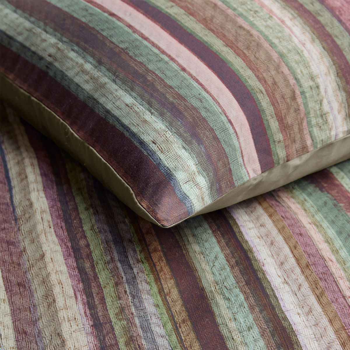 Bedding House Roman Multi Cotton Stripe Quilt Cover Set Queen โ image 3